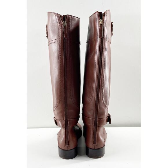 Tory Burch Leather Adeline Knee High Equestrian Riding Boots Brown 6 - Picture 8 of 10